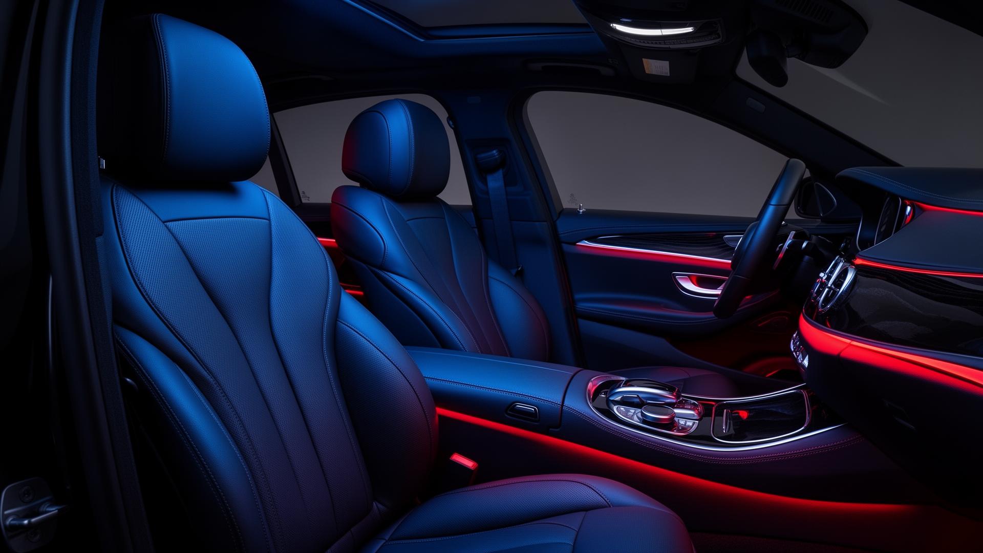 Intérieur automobile premium avec accessoires Sanama